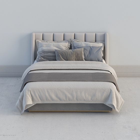 Modern Twin Beds,Twin Beds,Gray,King 1.9m