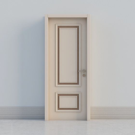 Elegant Classic Door 3D model for Interior Design