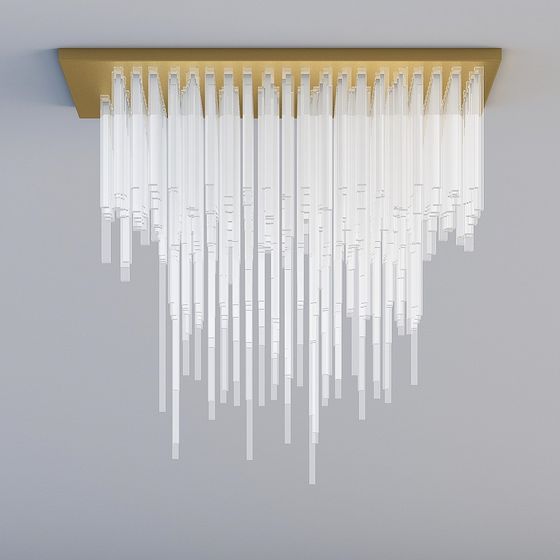 Elegant Crystal Hanging Light 3D model