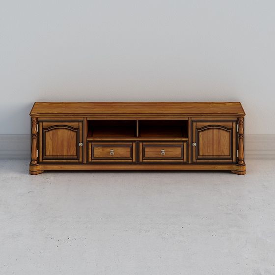 Vintage TV Stand 3D Model Design