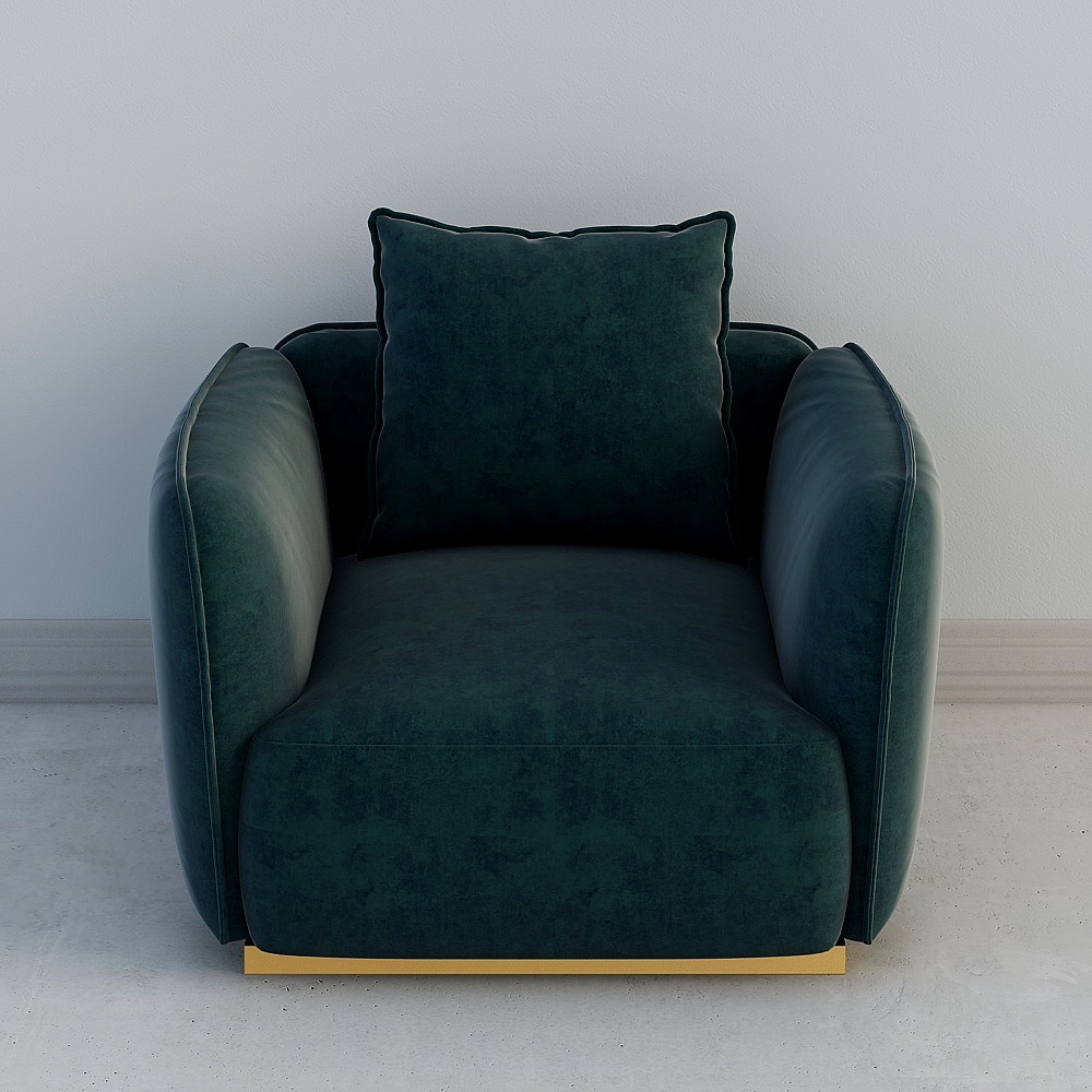 Velvet Comfort Sofa 3D model