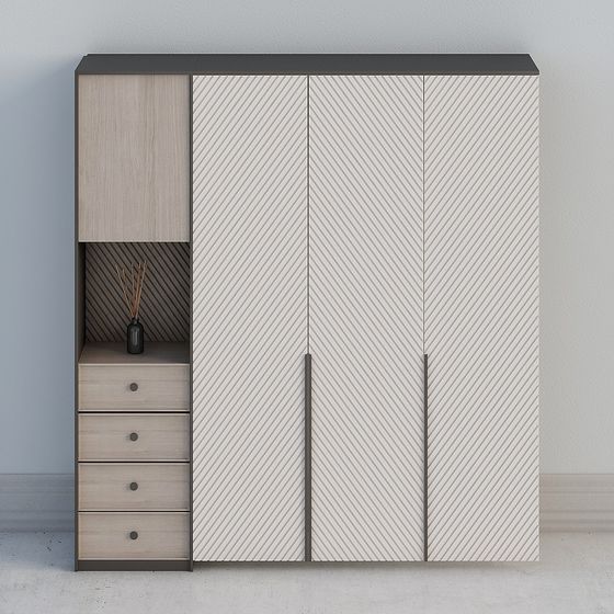 Elegant Minimalist Wardrobe 3D model