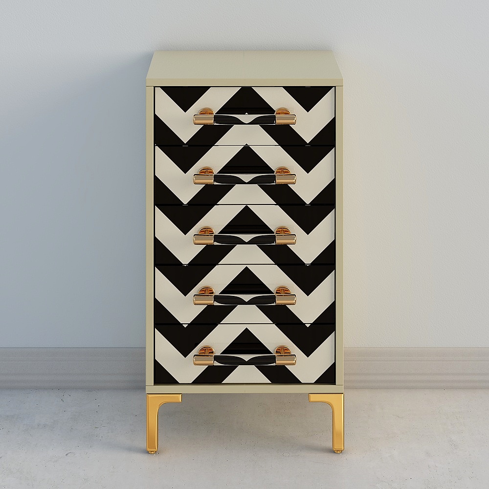 Geometric Charm Cabinet 3D model