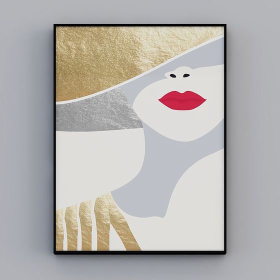 Abstract Female 3D Model in Low-Poly Style