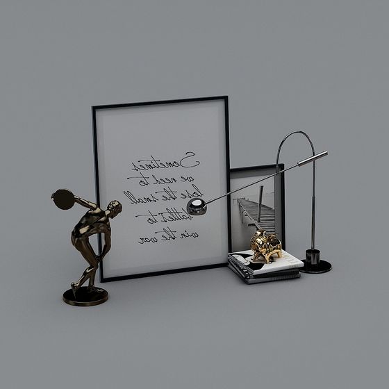 Elegant Low Poly Vintage-Modern 3D Model