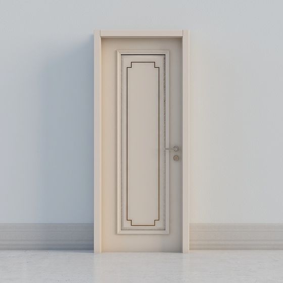 Elegant Low-Poly 3D Door Model