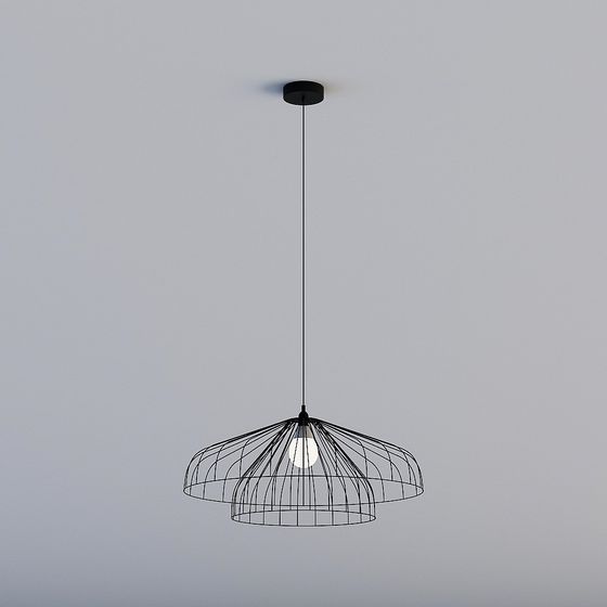 Stylish Minimalist Pendant Light 3D model