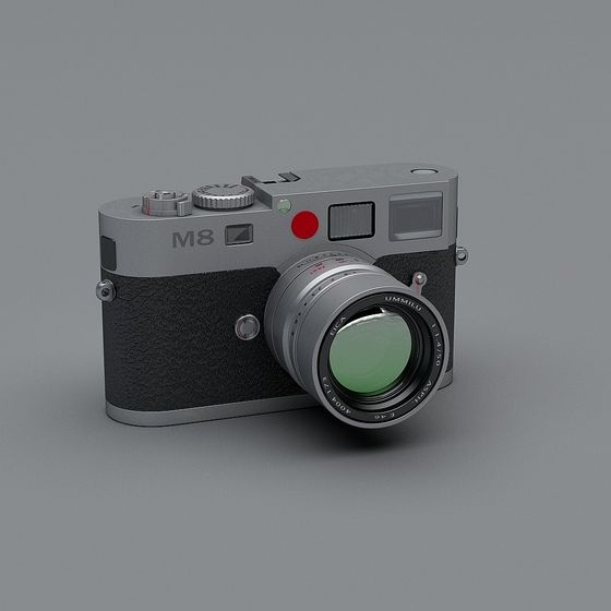 Sleek Black Camera 3D Model for Various Uses