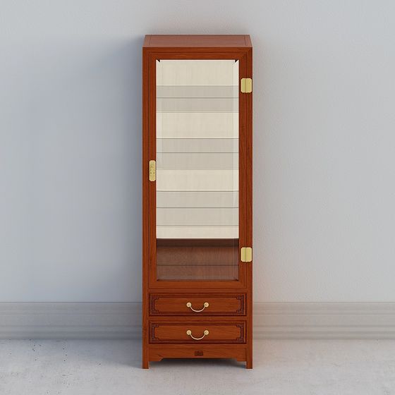 Elegant Display Cabinet 3D model for Modern Interiors