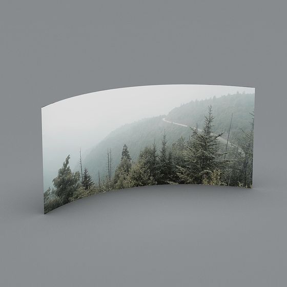 Morning Mist Mountain Path 3D model