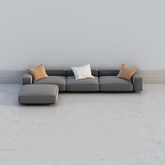 Modern Low-Poly Sofa 3D model