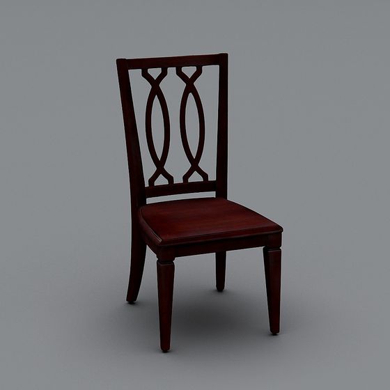 Retro Dining Chair 3D Model