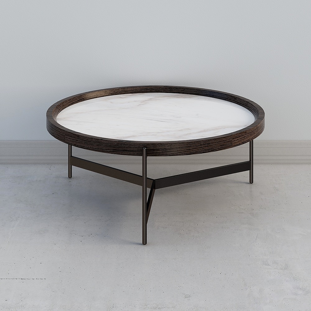 Elegant Low-Polygon Round Table 3D model