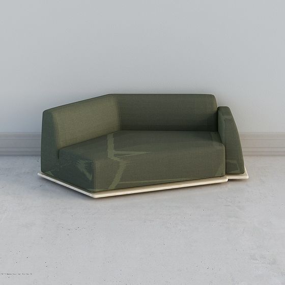 Urban Comfort Low Polygon Sofa 3D model