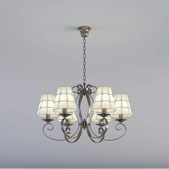 Elegant Vintage Chandelier 3D model for Creative Projects