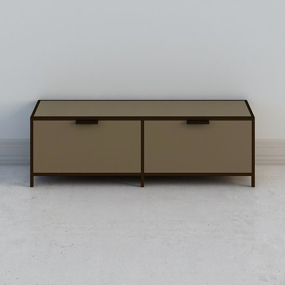 Stylish Low-Poly TV Cabinet 3D model