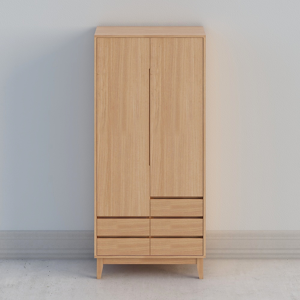 Armario de madera de troncos