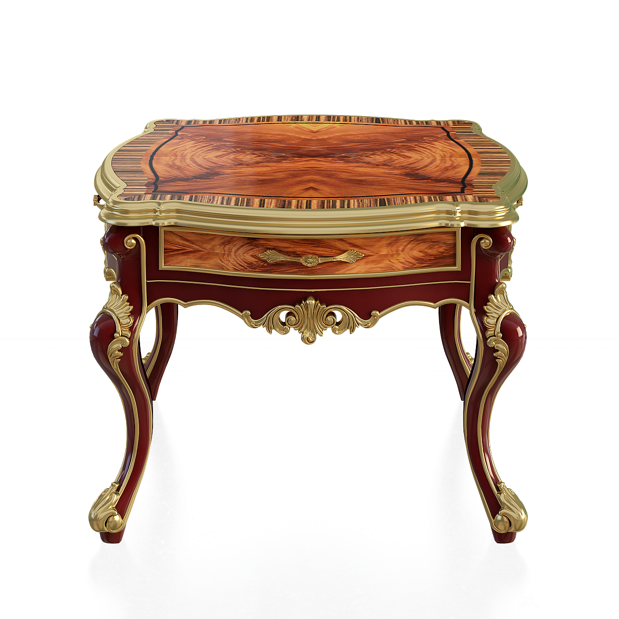 Elegant Vintage Side Table 3D Model – Low-Poly Antique Style