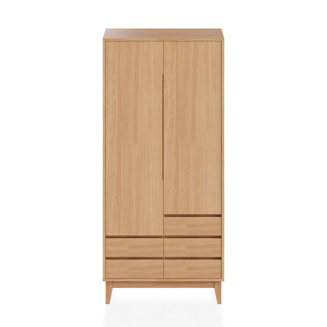 Modern Minimalist 3D Wardrobe Model – Scandinavian Wood Texture