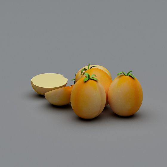 Vibrant 3D Orange Model for Modern Designs