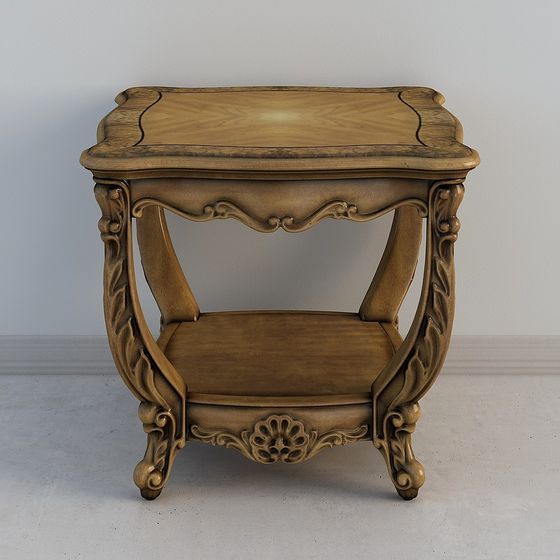 Vintage Side Table 3D model at the Intersection of Classic and Modern