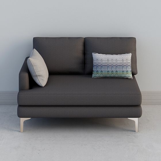 Elegant Low-Poly Sofa 3D model for Modern Interiors