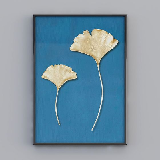 Golden Ginkgo 3D Model for Creative Projects