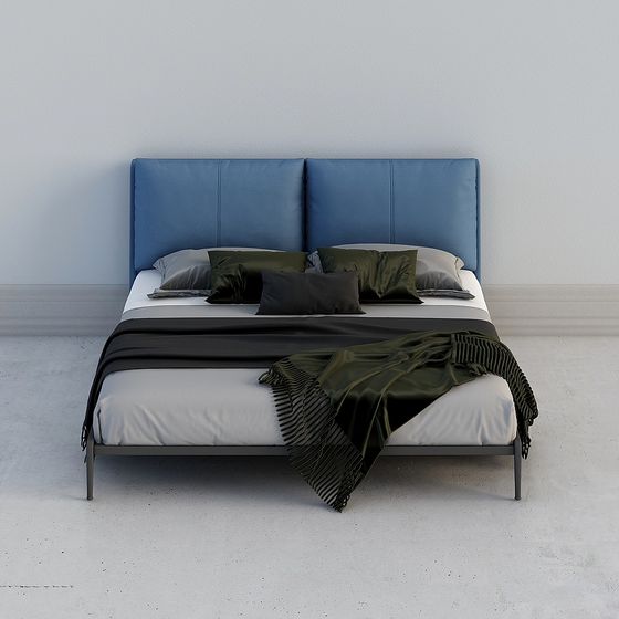 Modern Minimalist Bed 3D model