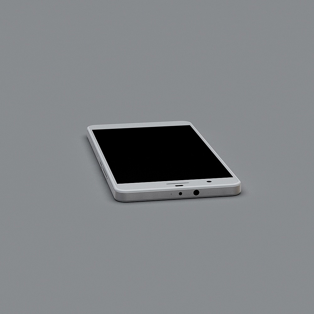 Minimalist Smartphone 3D Model Design