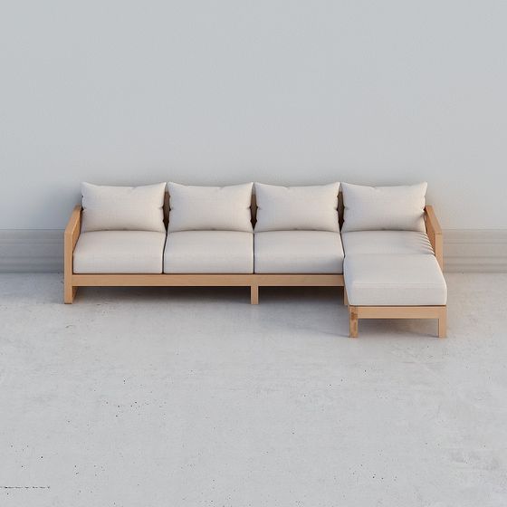 Modern Low Polygon Sofa 3D model