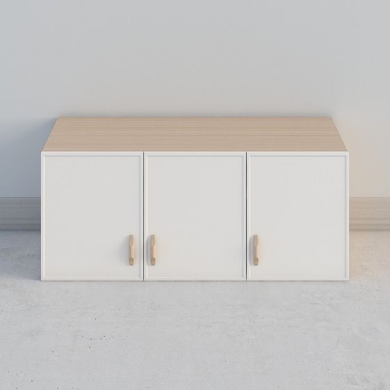 Black Wall Cabinet 3D Model for Stylish Storage