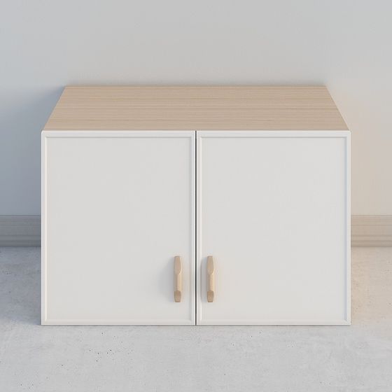 Wood Color Top Cabinet 3D Model