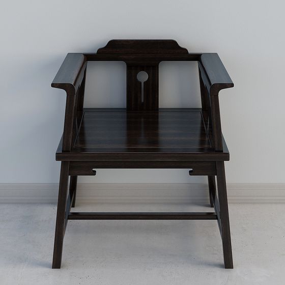 Vintage Wooden Chair 3D model