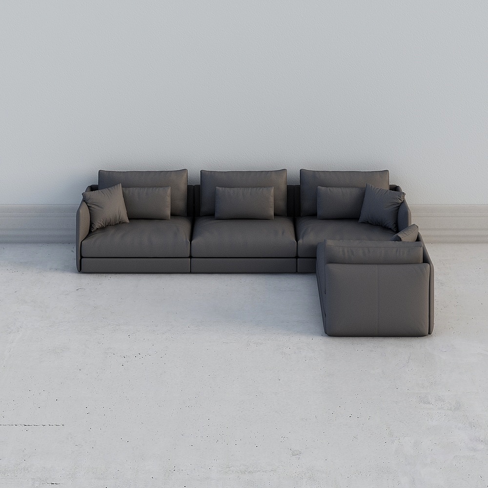 Modern Minimalist 3D Sofa Model