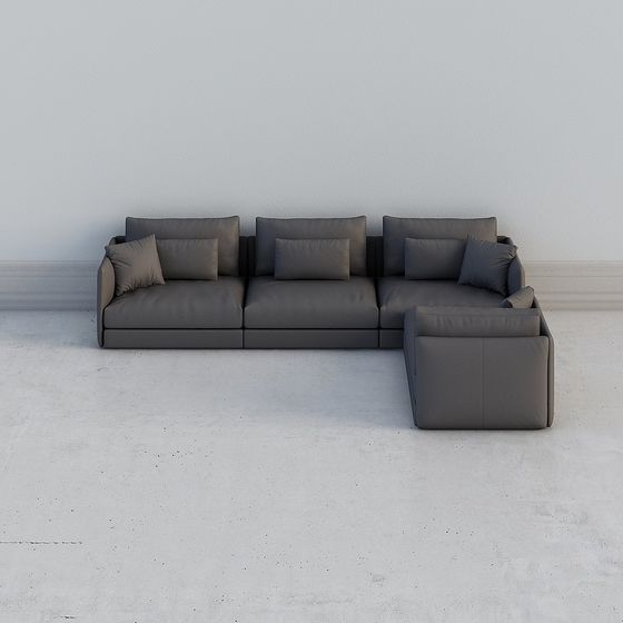 Modern Minimalist 3D Sofa Model