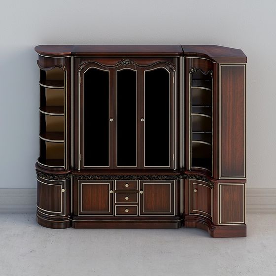 Grand Library Cabinet 3D model