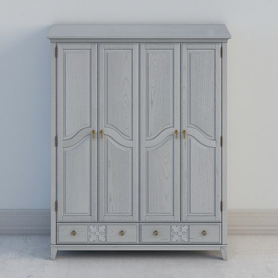 Vintage Wardrobe 3D Model for Modern Interiors