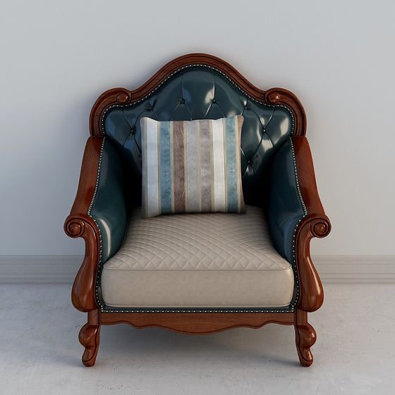 Victorian Armchair 3D model for Classic Interiors
