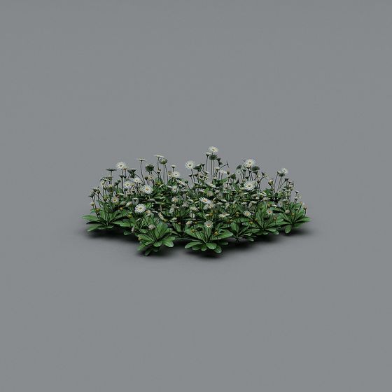 Low-Poly Daisy Patch 3D Model for Vibrant Designs