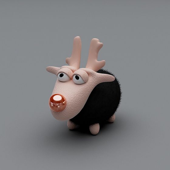 Cute Low-Poly 3D Model of a Deer