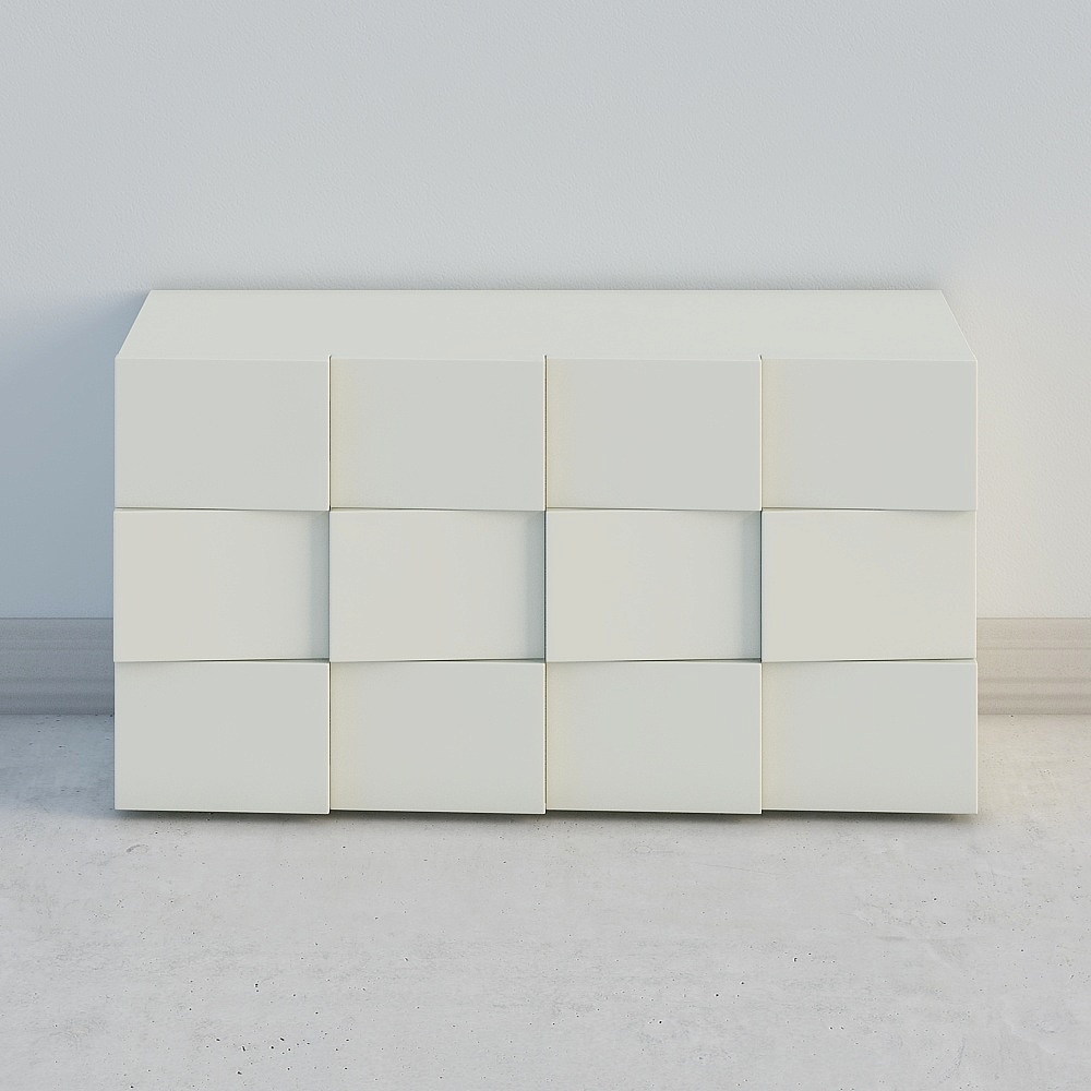 Modern Cube Storage Cabinet 3D model