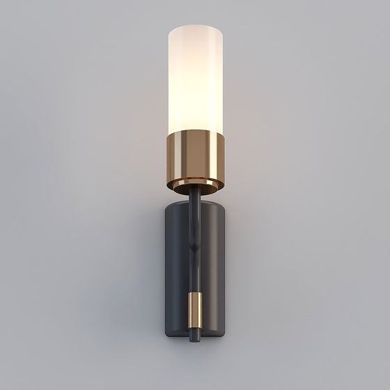Elegant Low-Poly Wall Lamp 3D model