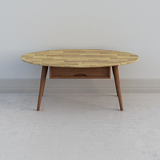 Vintage Round Table 3D model