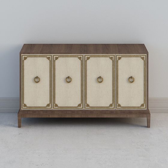 Elegant Storage Cabinet 3D model