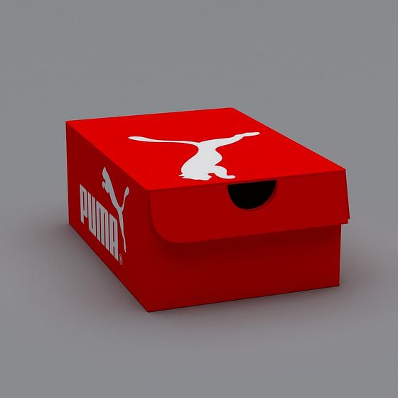 Stylish Puma Shoe Box 3D model
