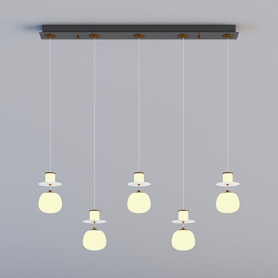 Elegant Low-Poly Pendant Light 3D model