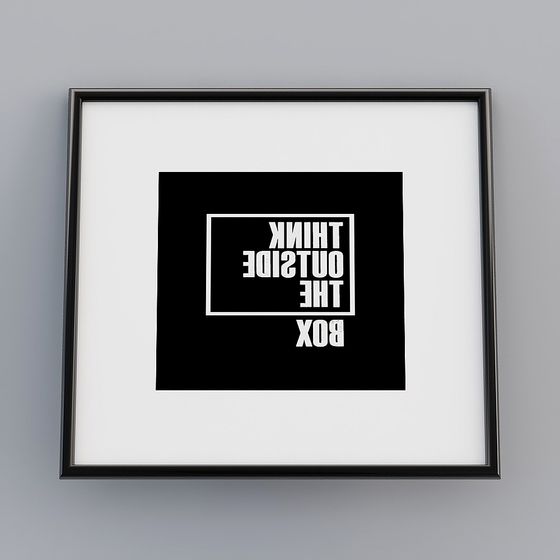 Think Outside the Box Art Frame – Low Poly Metallic Design