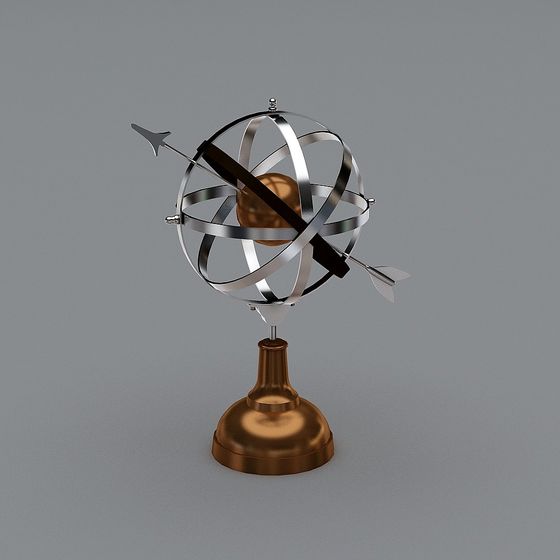 Time Traveler Low-Poly Art Installation 3D model