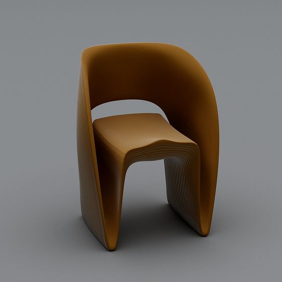 Streamlined Low-Polygon Chair 3D model