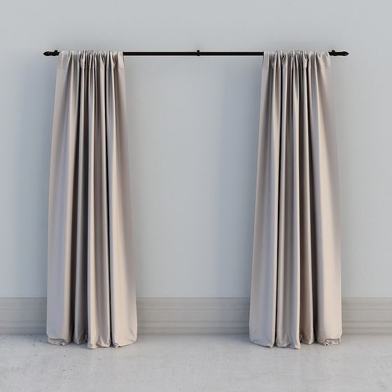 Low Poly Curtain 3D model for Modern Interiors